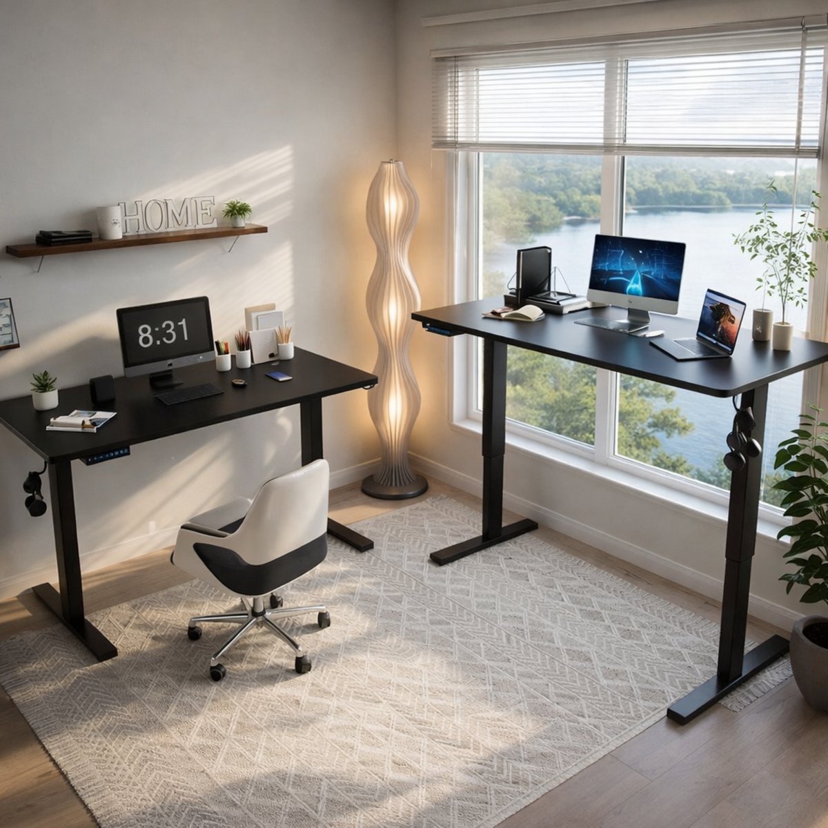 Bayt Elektrisch Zit-Sta Bureau 120x60cm Zwart thumbnail 8