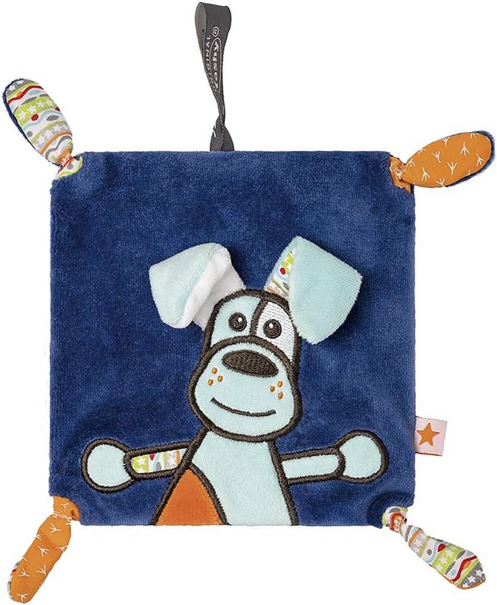 Warmtekussen voor Honden met Kersenpitvulling en Fleece Overtrek - Marine Blauw
