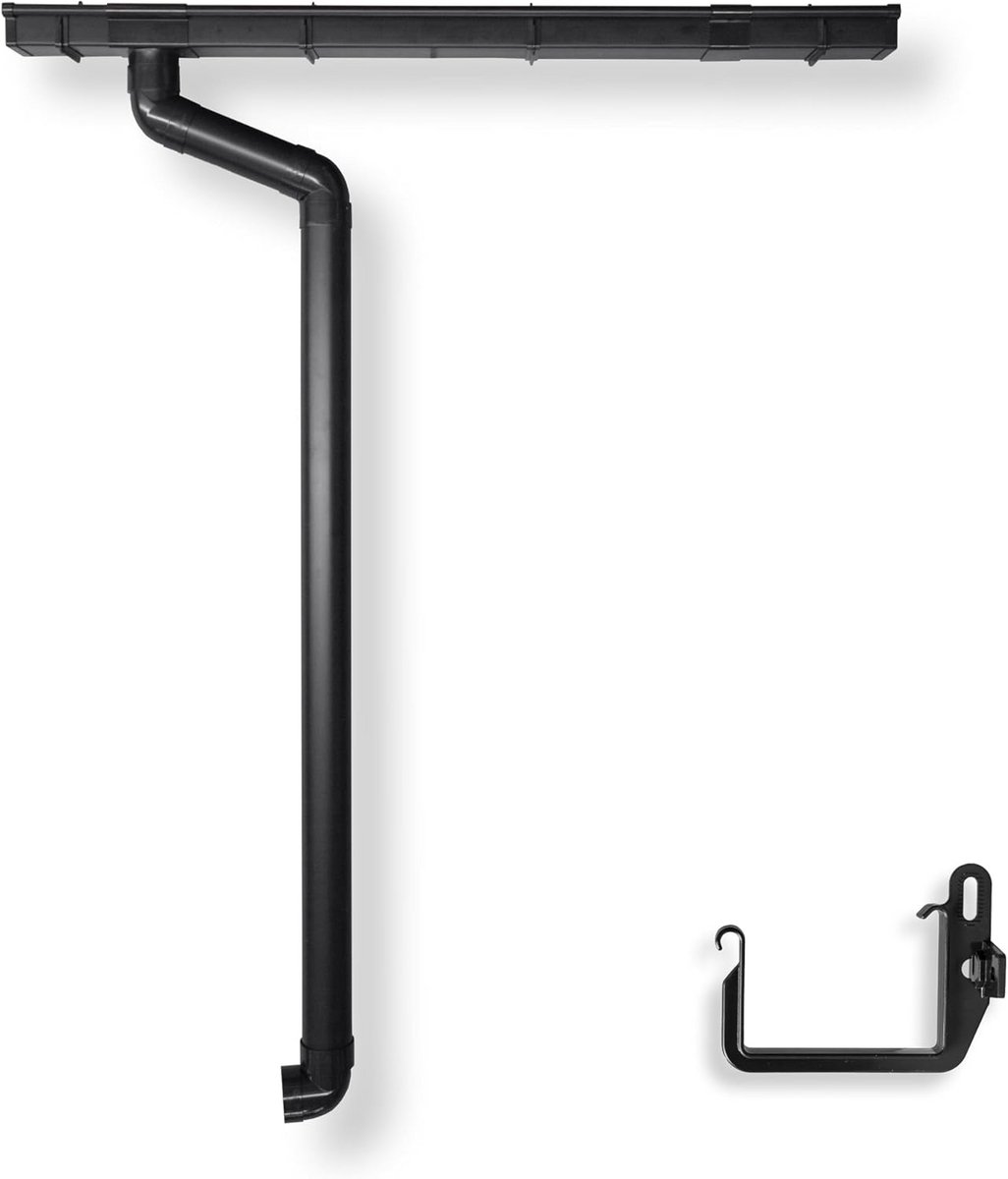 Compleet Dakgootset met Regenpijp tot 750 cm - Kunststof PVC Antraciet
