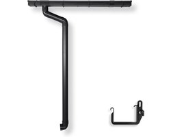 Compleet Dakgootset met Regenpijp tot 750 cm - Kunststof PVC Antraciet