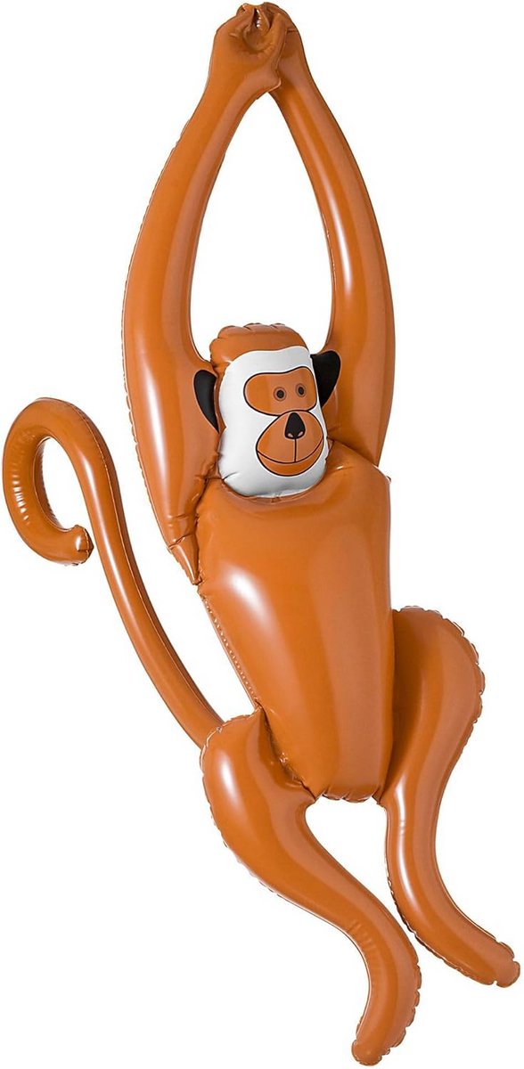 Opblaasbare Aap - Grote Decoratie voor Jungle & Themafeesten - Carnaval Kostuum Accessoire