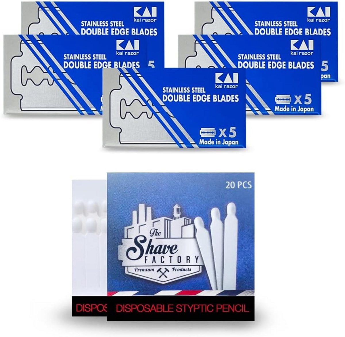 Scheermesjes 25 Stuks Universeel Verwisselbaar + Hemostatische Lucifers