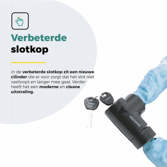 Voltano ART2 Kettingslot Pro - Ice Blauw - 110 CM - ART 2 Slot van Voltano — afbeelding 3
