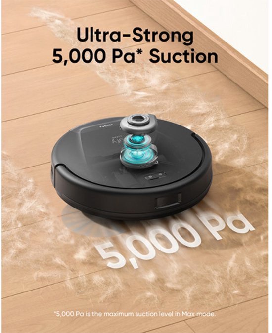 eufy Clean L60 Hybrid Robotstofzuiger met dweilfunctie - Robot Vacuum - 5.000Pa Zuigkracht - Bestuurbaar via smartphone