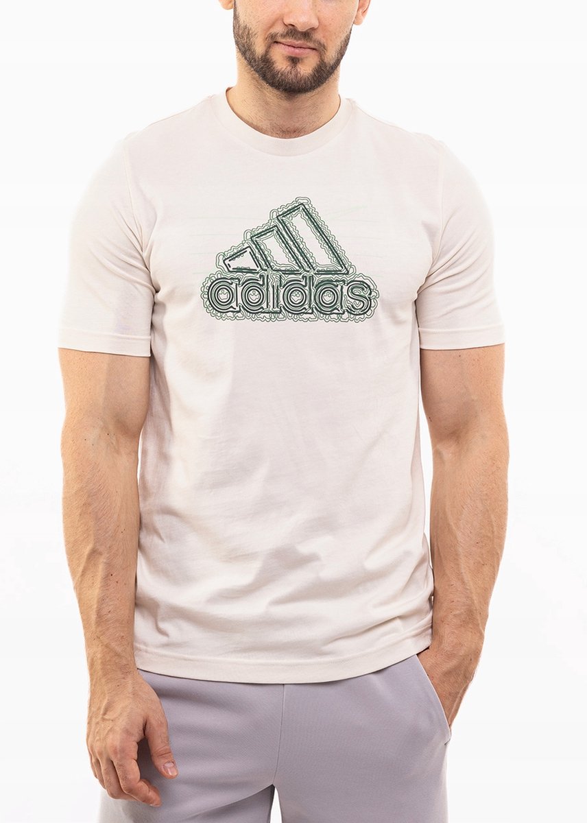 adidas T-shirt Heren – Katoen Beige