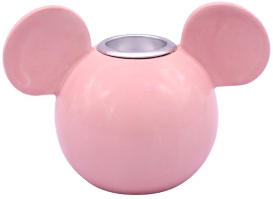 Disney Home Mickey Mouse Kaarsen Houder Roze