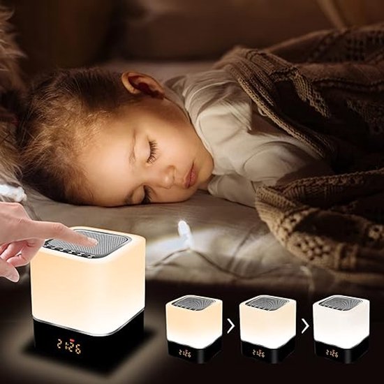 Verte Wake Up Light Wekker - Wekkerradio - Bluetooth Speaker - Digitale Wekker - LED Licht van Verte — afbeelding 4