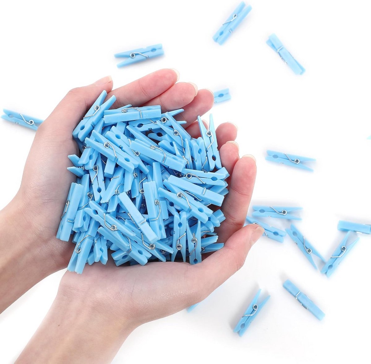 100 Wasknijpers met Opbergtas - Ideaal voor Feestdecoratie en Knutselen