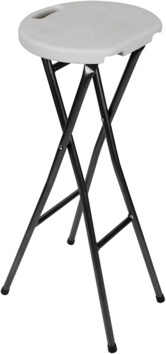 Inklapbare Barkruk 80 cm Hoog - Kantelbaar en Weerbestendig Zithoogte