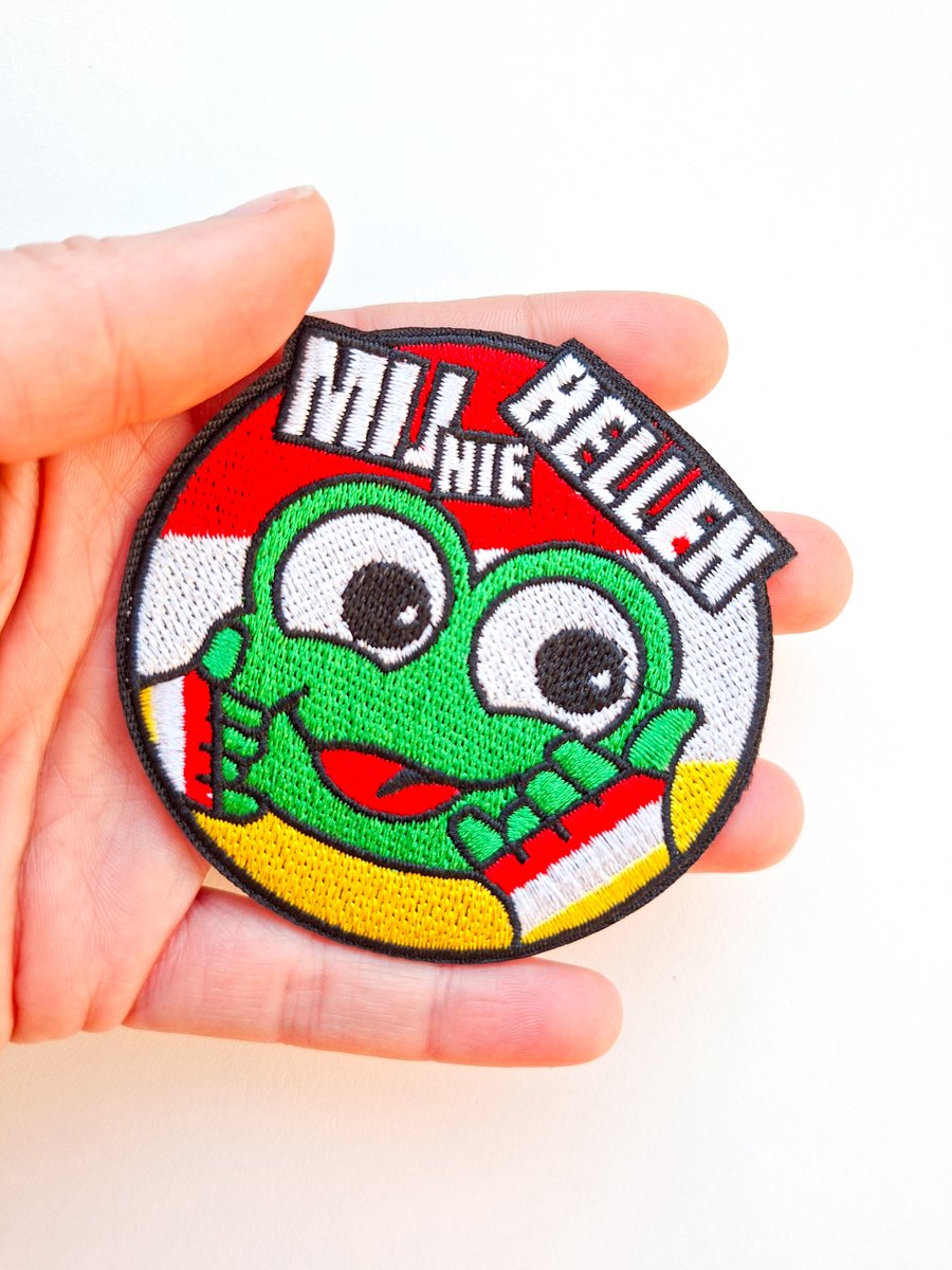 Embleem ''mij nie bellen'' carnaval, oeteldonk, carnavalsjasje, patch, strijkembleem, oetel