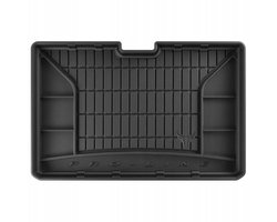 FROGUM Kofferbakmat - Rubber - Geschikt voor RENAULT CAPTUR I (2013-2019) - Lage laadvloer - Organizer functie - Zwart
