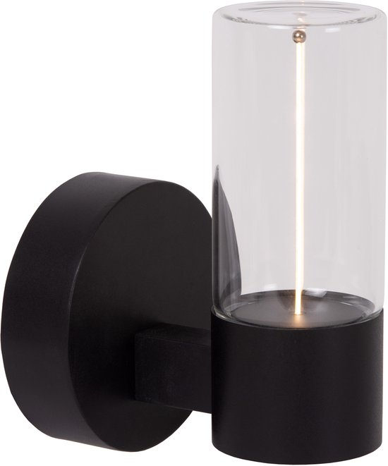 Lucide FILANI - Wandlamp Binnen/Buiten - LED - 1 × 6,5W 2700K - IP54 - Zwart - Essential