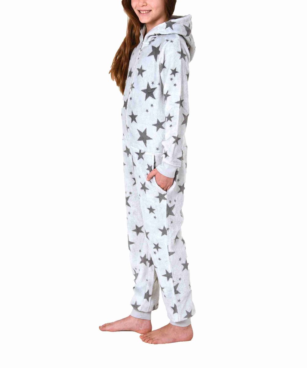 Normann Dames jumpsuit overall met capuchon in sterlook gemaakt van koraalvlies - 202 267 961