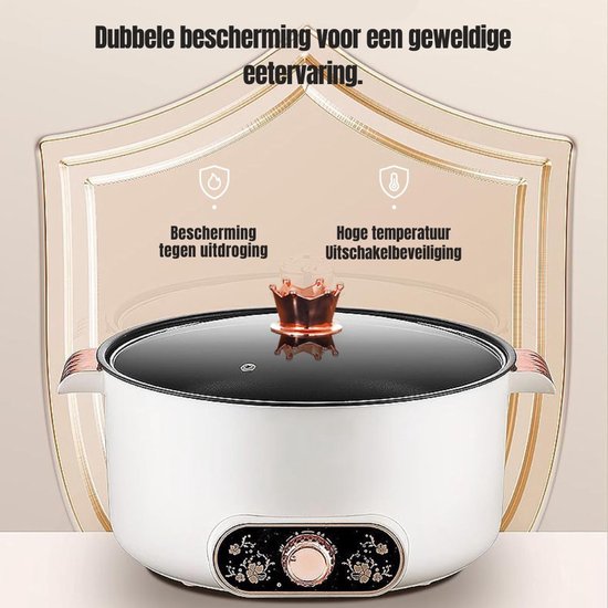 Quvo® Hotpot Electrisch - Hotpot - Zwart - ‎31cm x 18cm x 31cm — afbeelding 5