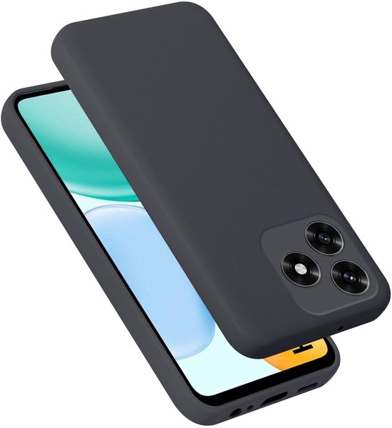 Cadorabo Hoesje geschikt voor Honor X5C Plus / X5C Case in Liquid Zwart Beschermhoes gemaakt van flexibel TPU silicone etui cover mobiele telefoonhoesje
