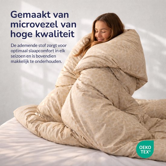 Decoware Dekbedovertrek Panter 200x200 cm - Beige - Microvezel - Met Kussenslopen - Tweepersoons van Decoware — afbeelding 4