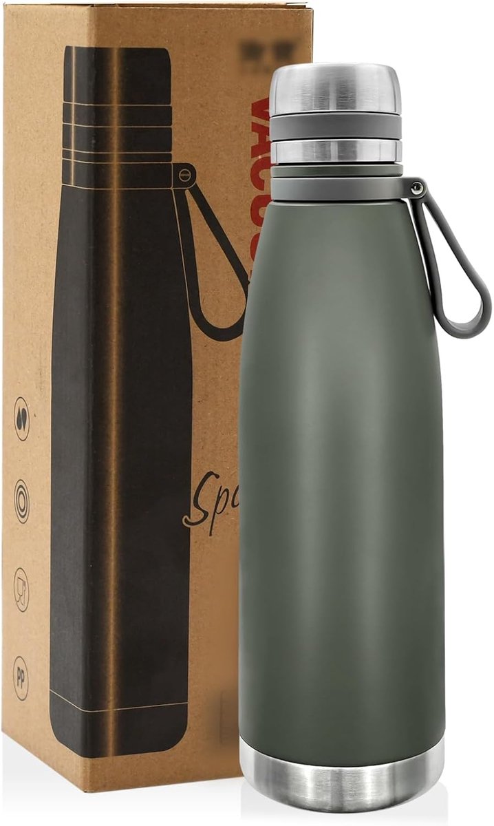 Isolatietermosfles 650ml Roestvrijstaal - Lekvrije Drinkfles voor Warm & Koud