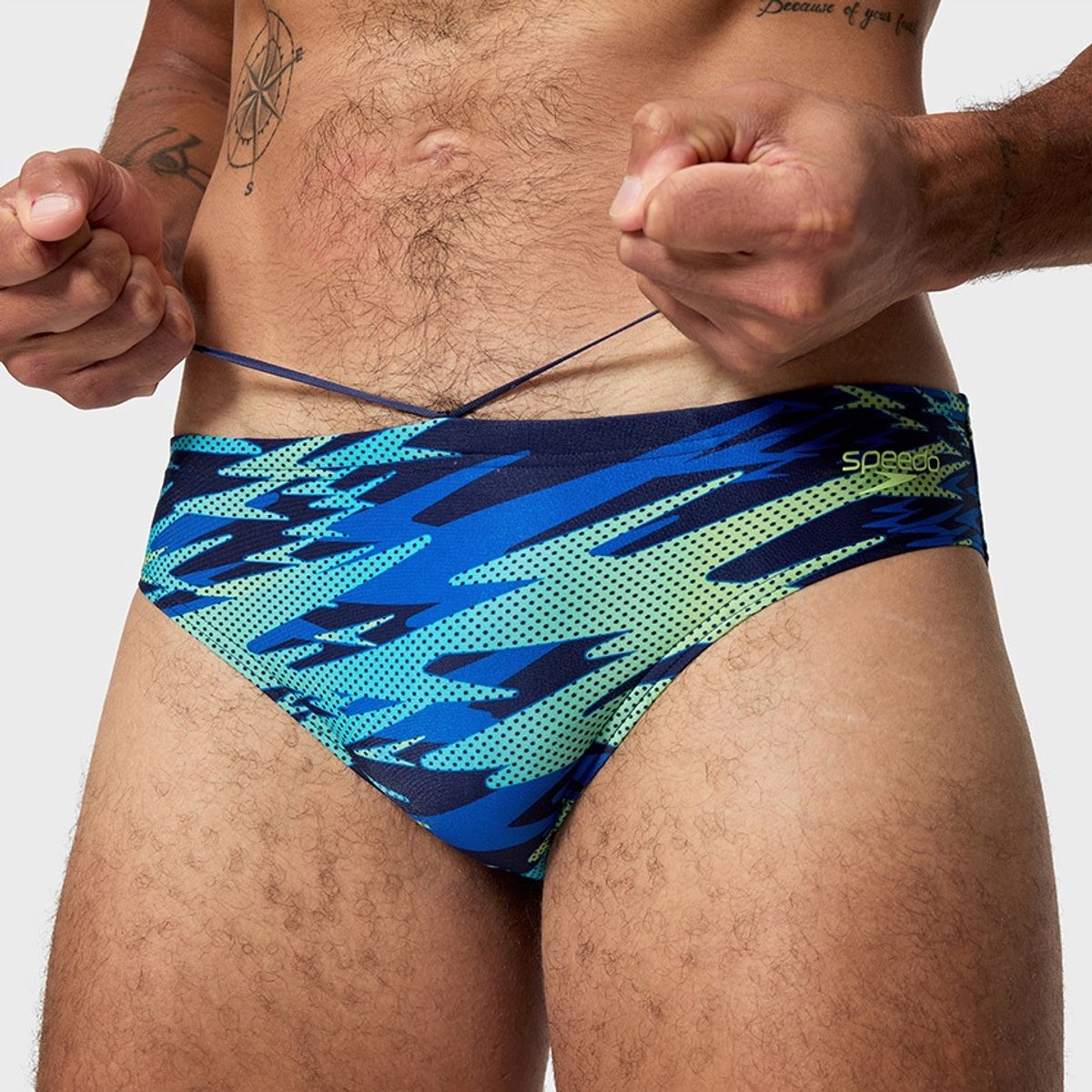 Speedo Hyperboom Print 2.5in Zwemslip Blauw UK 34 Man — afbeelding 3