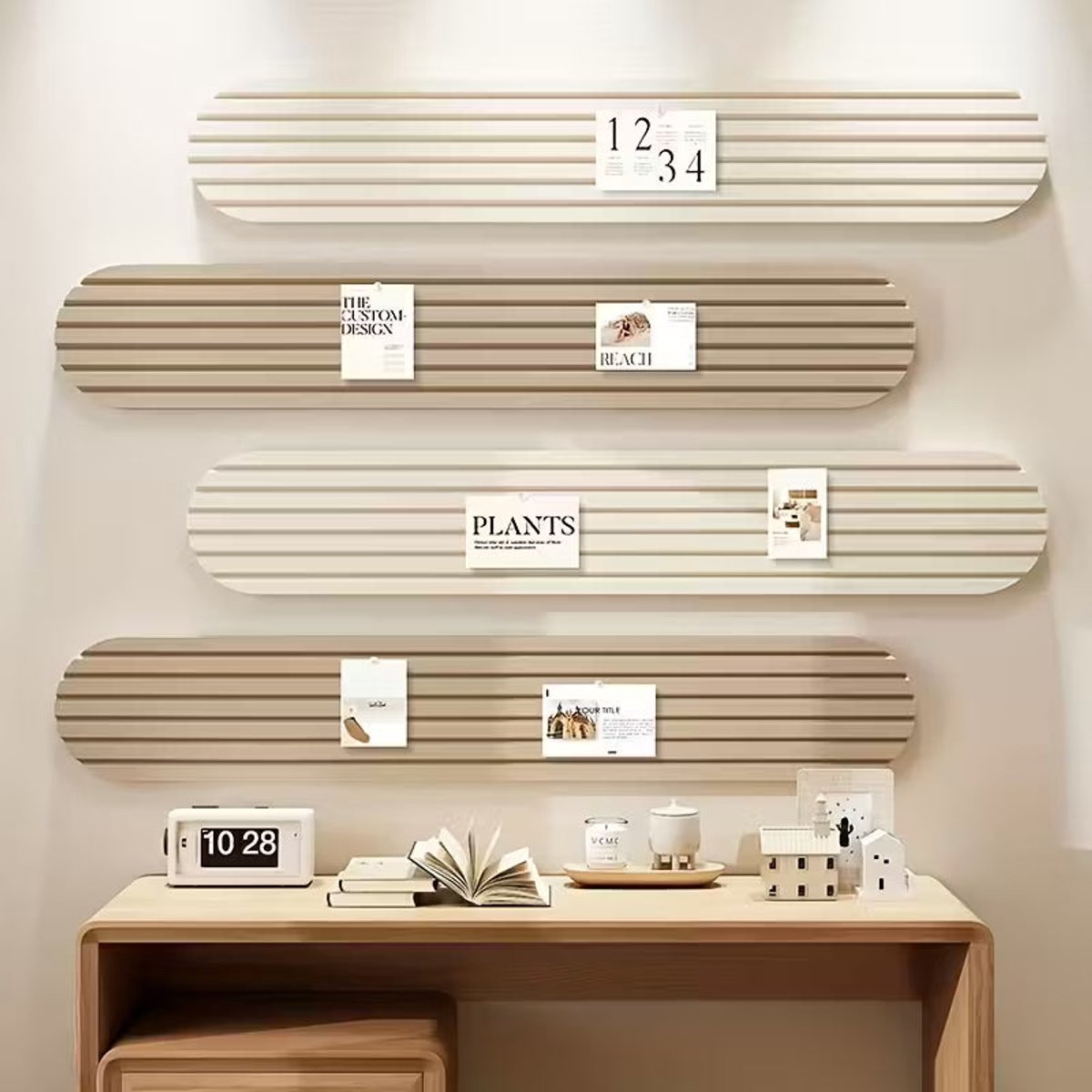 Muursticker met groeven van vilt voor de slaapkamer, fotowand, fotografie-rekwisieten, huisdecoratie - displaybord voor schema's, thuis of op kantoor, collagebord - prikbord, viltbord, doe-het-zelf presentatiewand, memobord