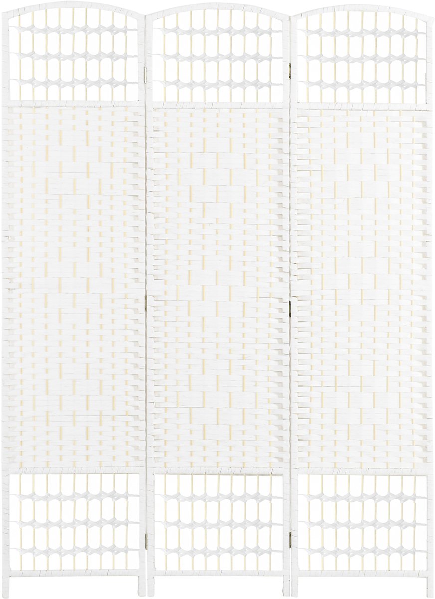 Homcom Kamerscherm - Hout - 120x1,5x170cm - Wit