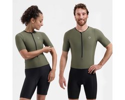 Rogelli Florida Dames en Heren Trisuit - Korte Mouw - Zwart/Groen
