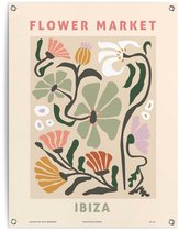 Tuinposter Flower Market - 80 x 60 - Canvas - REINDERS