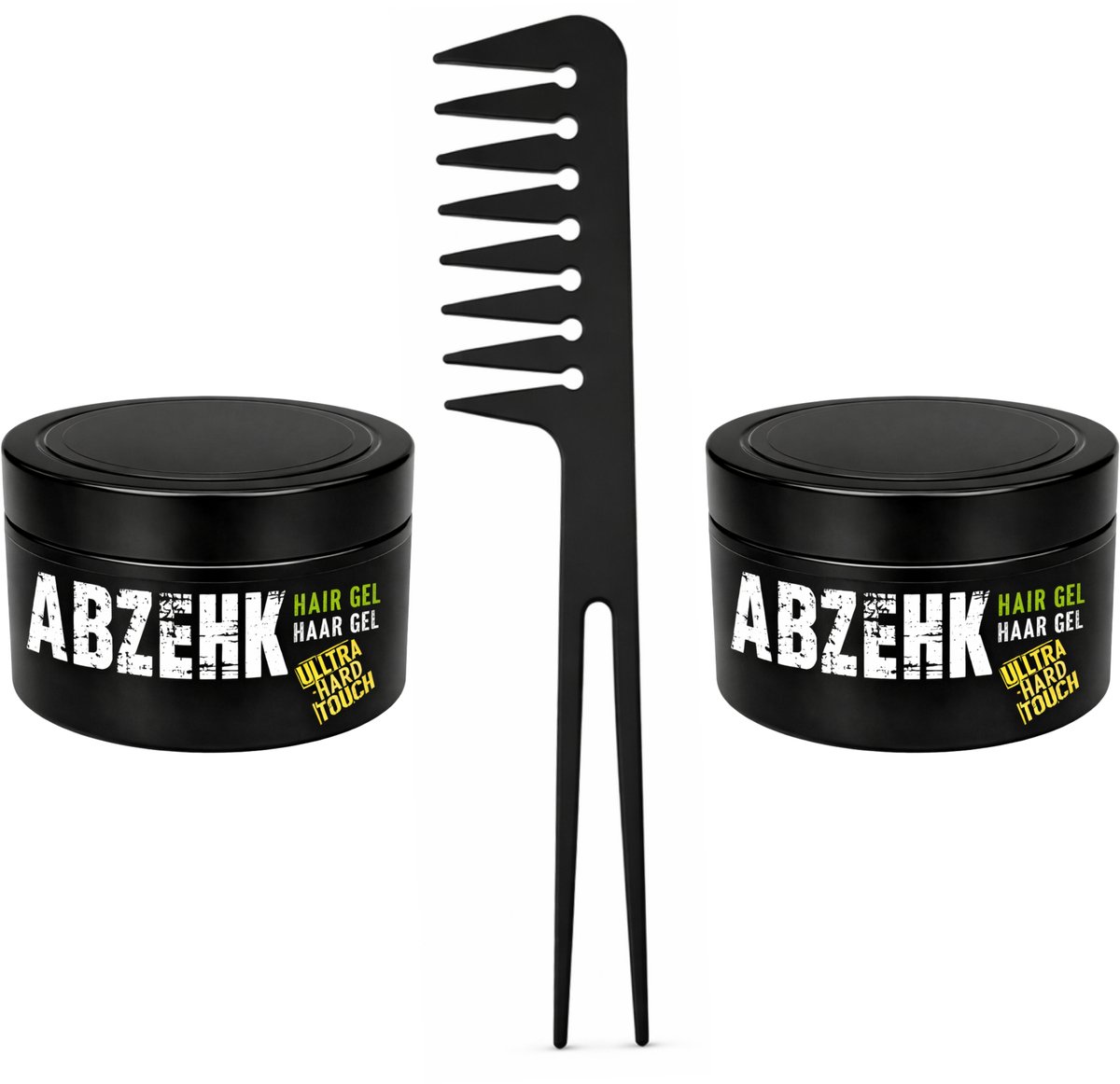 Haargel - Ultra Hard Touch - Geel - 300ml - Abzehk - Met Styling Kam - Haarstylingtools
