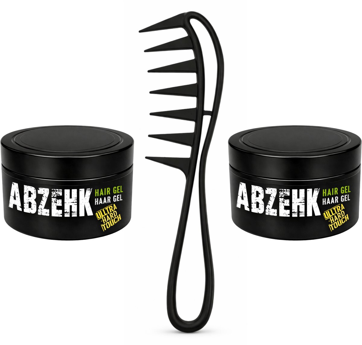Haargel - Ultra Hard Touch - Geel - 300ml - Abzehk - Met Styling Kam - Haarstylingtools