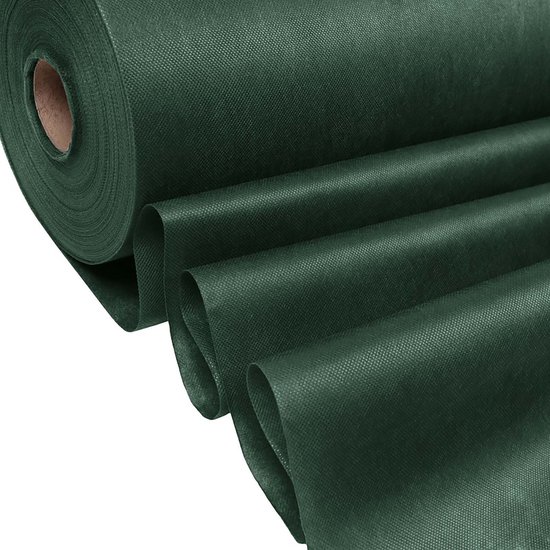 Agrotextile, Toison de jardin / Toison de mauvaises herbes Vert 50g avec protection UV Qualité UE / 15m de long, 1,6m de large