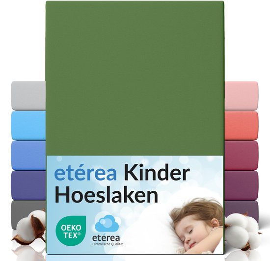 etérea Hoeslaken Jersey 80x160 - 80x180 cm Oekotex Made in Green - 100% coton - Cactus
