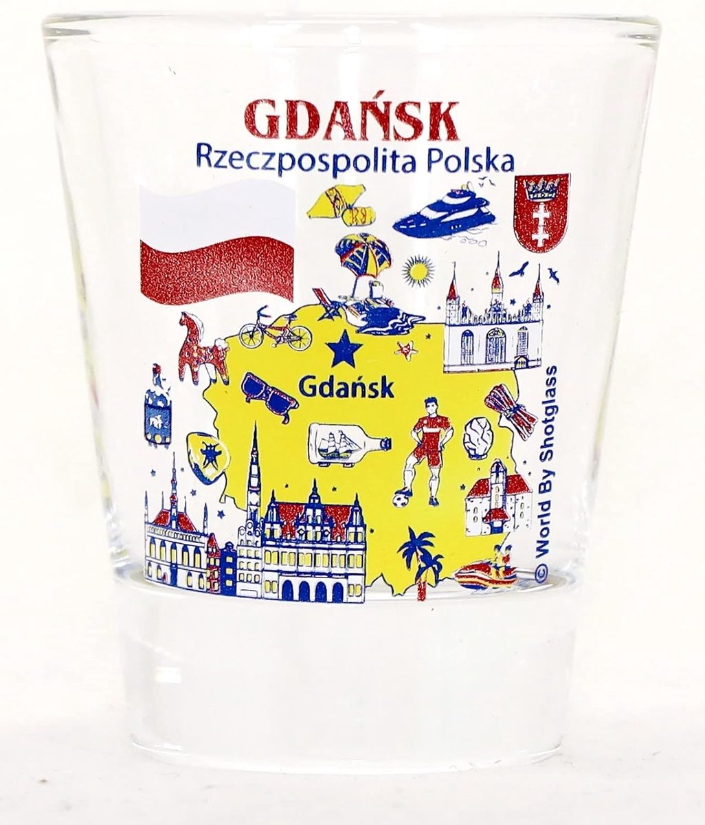 Shotglas Gdansk Polen Souvenir Mooi Cadeau
