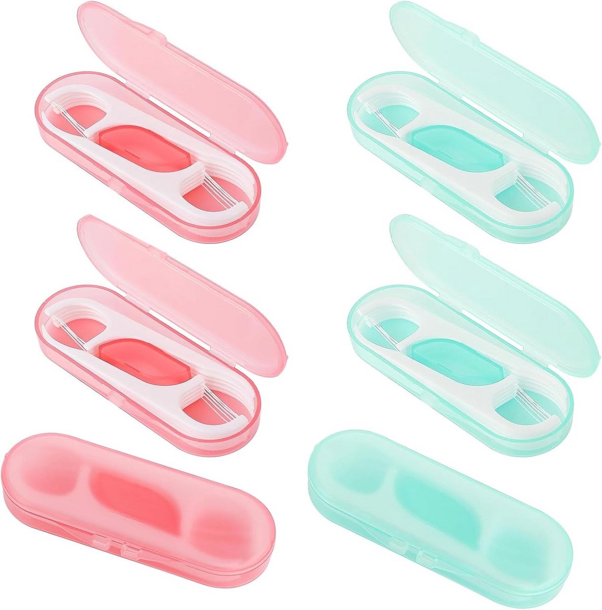 Tandzijde Houders - Flosser Plectrums - Reis Mondhygiëne - Onbreekbaar Ontwerp - 6 Stuks