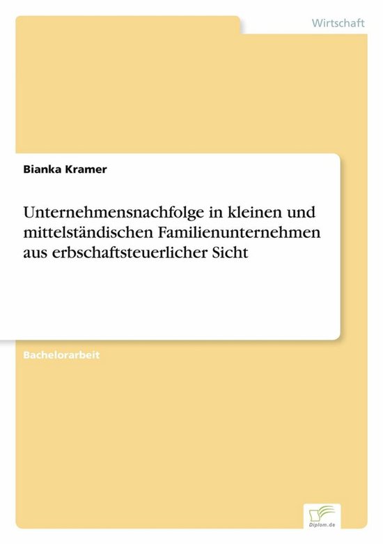 Unternehmensnachfolge in kleinen und mittelständischen Fami ... - cover