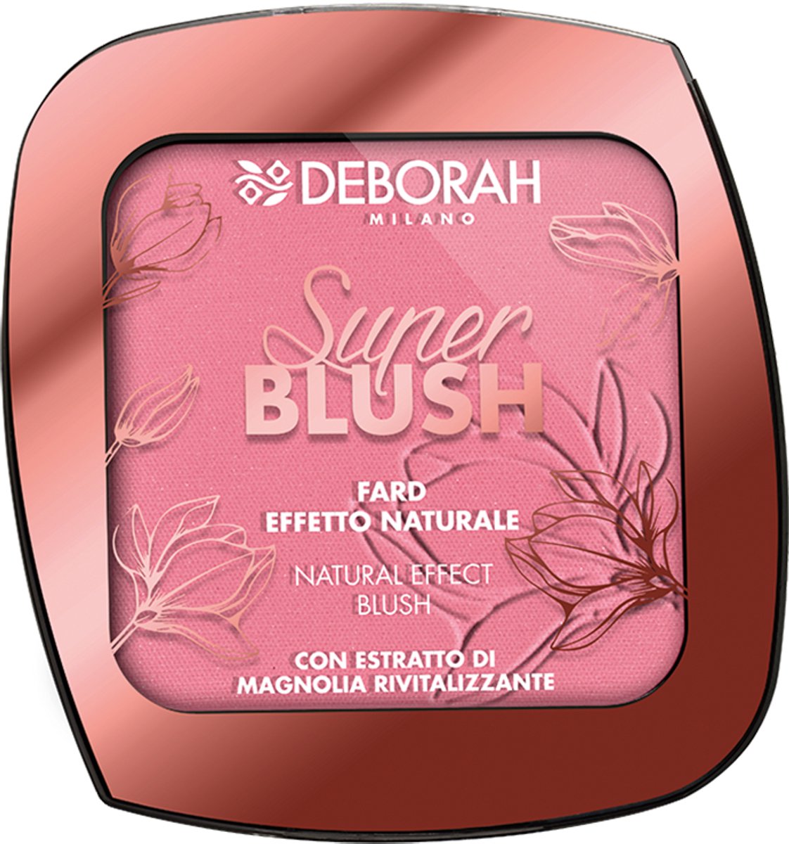 Deborah Milano Super Blush – Kleur 01 Rose - Poeder Blush Met Magnolia Extract – Zachte Blendbare Textuur – Natuurlijke Glow & Stralende Wangen – Langhoudende Blush Voor Gezicht – Compacte Make-up Blush