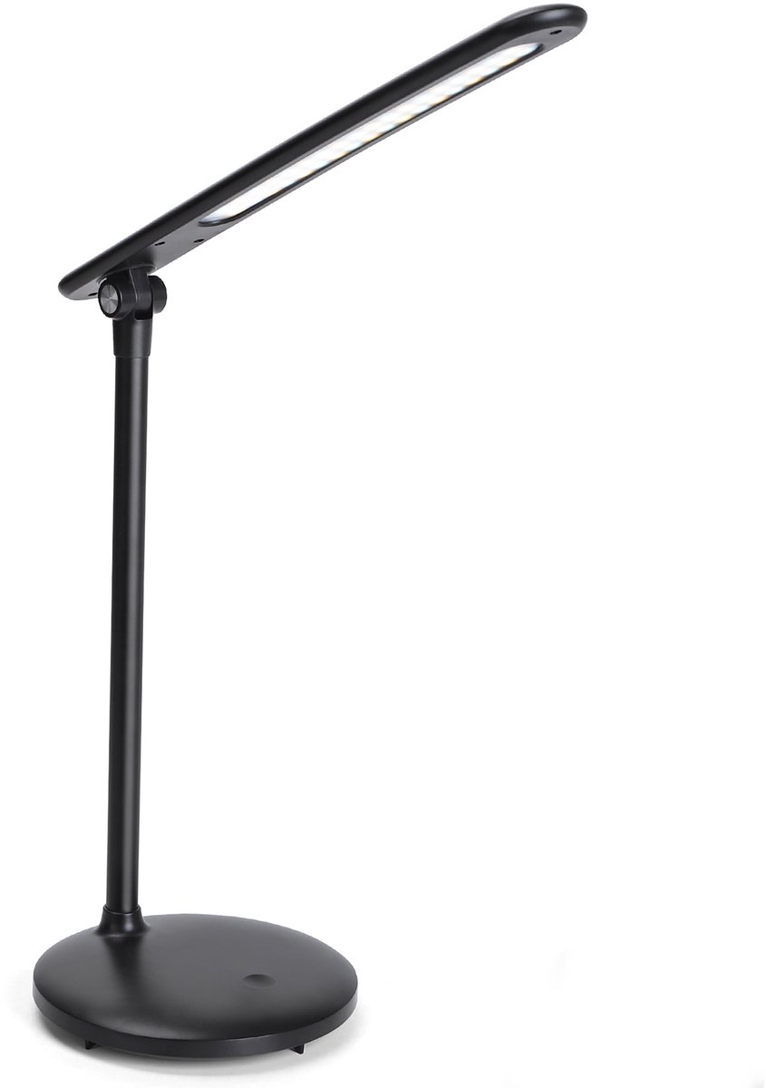 Aigostar Bureaulamp LED Dimbaar - 2700K - 6500K - USB Opladen - Opvouwbaar - Smart Touch - Leeslamp - 3W - Zwart