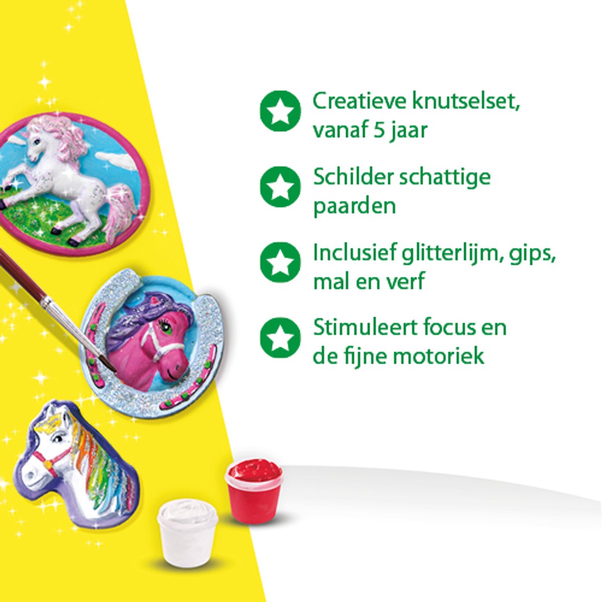 SES Creative - Hobby Pink - Gieten en Schilderen - Fantasie Paarden - Knutselen Meisjes - Sneldrogend - Vanaf 5 jaar — afbeelding 2