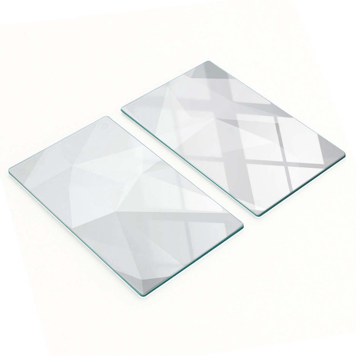 Decoratieve glazen snij- en serveerplanken, abstract ontwerp, 2x30x52 cm