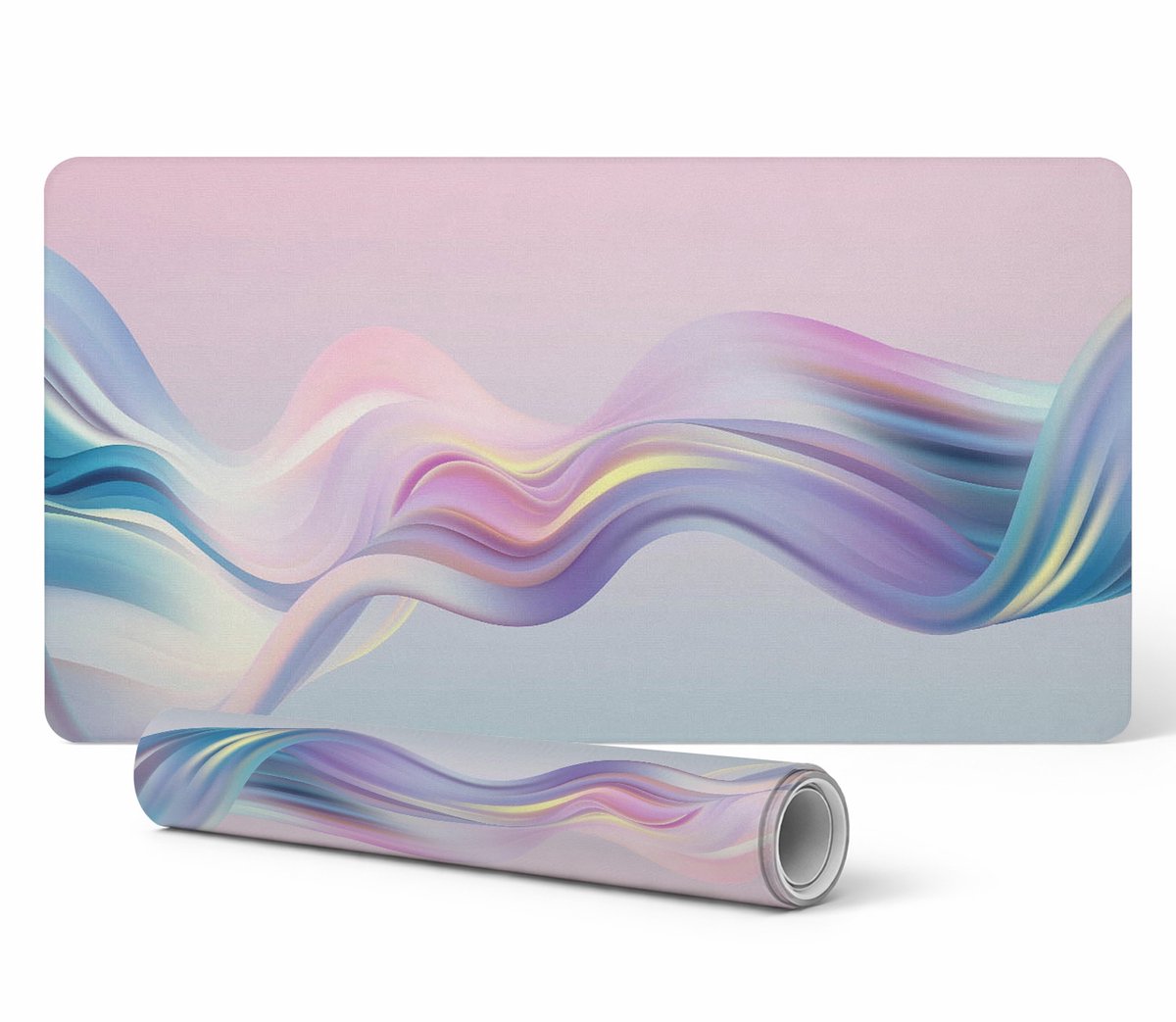 Universele beschermmat voor computerapparatuur, pastelkleuren, golvend, 120x60 cm