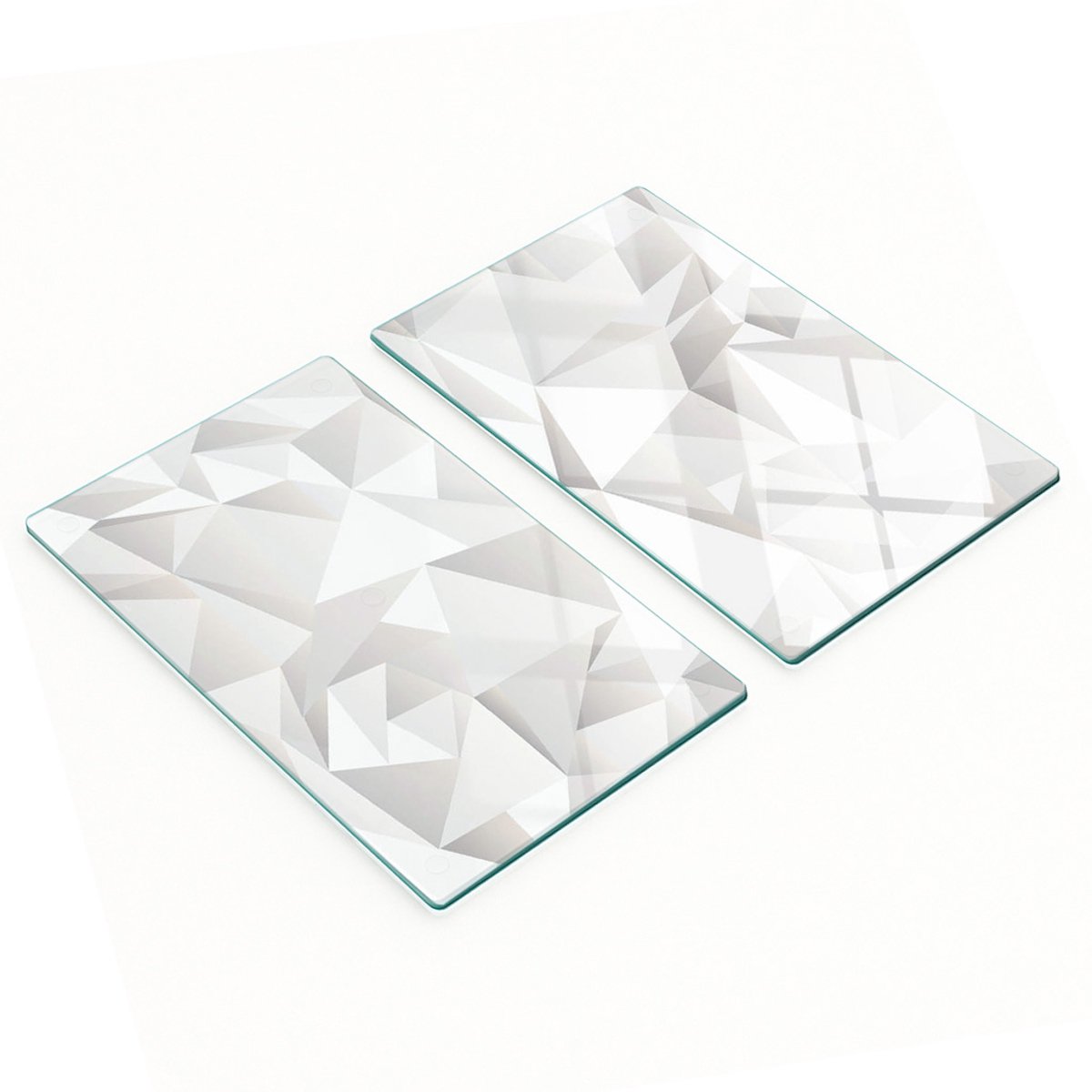 Decoratieve glazen serveerplanken voor snacks, abstract ontwerp, 2x30x52 cm