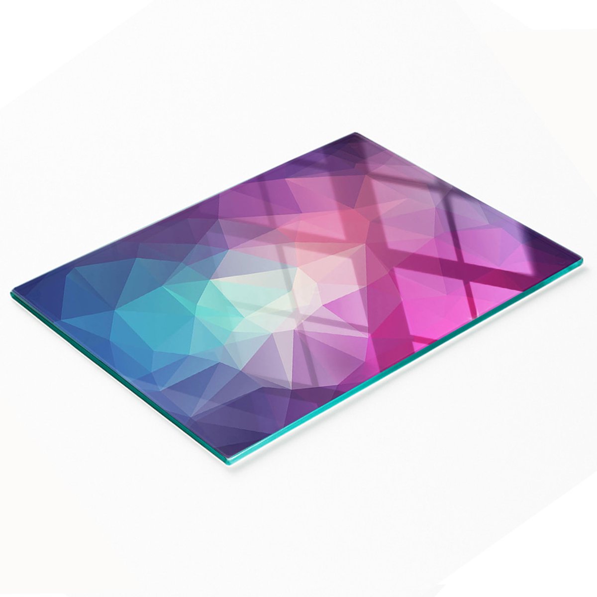 Keukenplank van gehard glas met decoratieve abstracte afbeeldingen, 80x52 cm