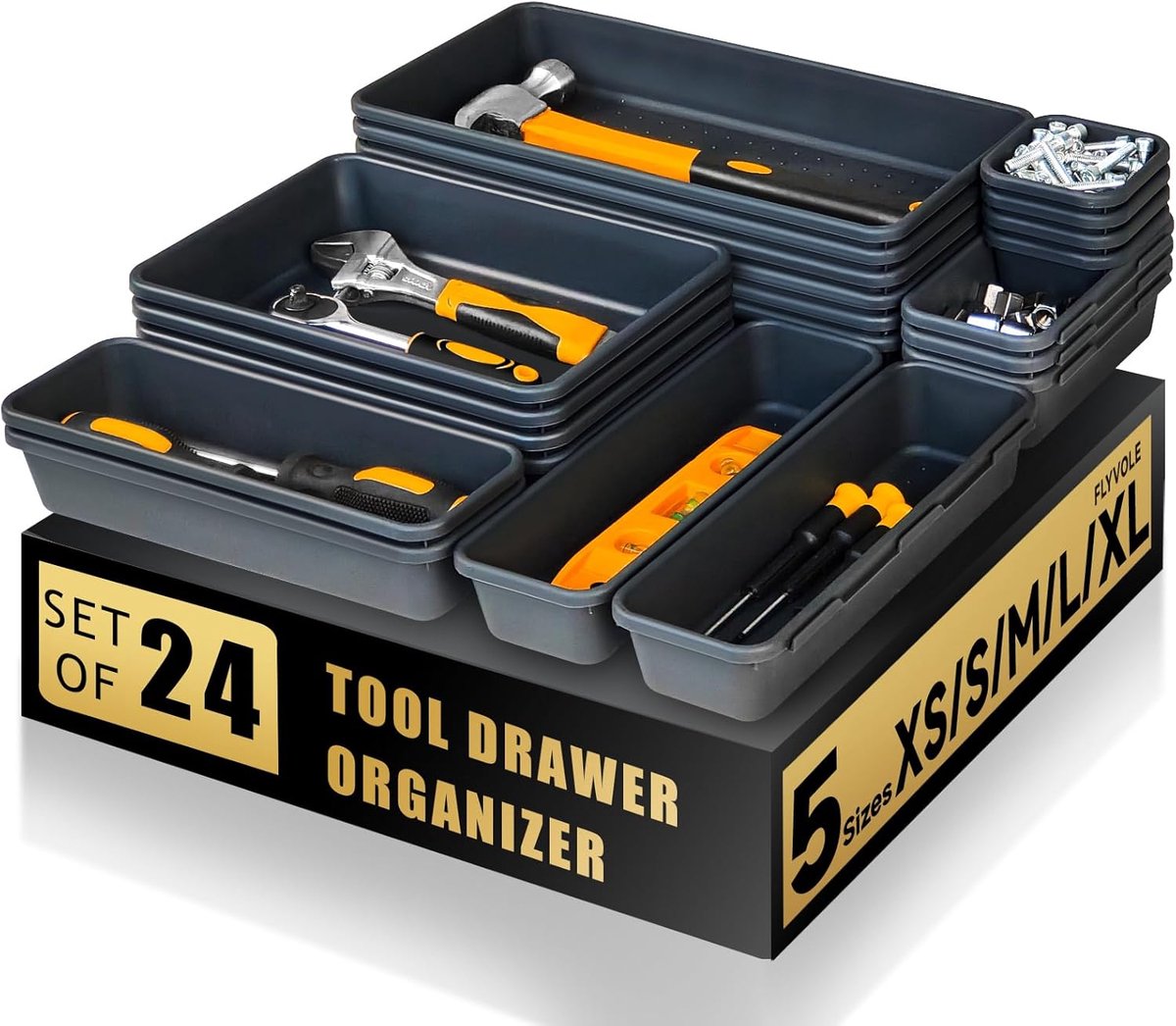 Lade organizer set 24 stuks voor gereedschapskist en bureau