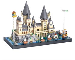Lezi LZ8339 Nanoblocks Magische Ridders Kasteel bouwset | Miniaturen & modelbouwpakketten | 3D puzzel | Classic creator speelgoed bouwpakket niet compatibel met lego | Architecture modelbouw voor volwassenen en kinderen | bouwdoos met 2744 mini bloks