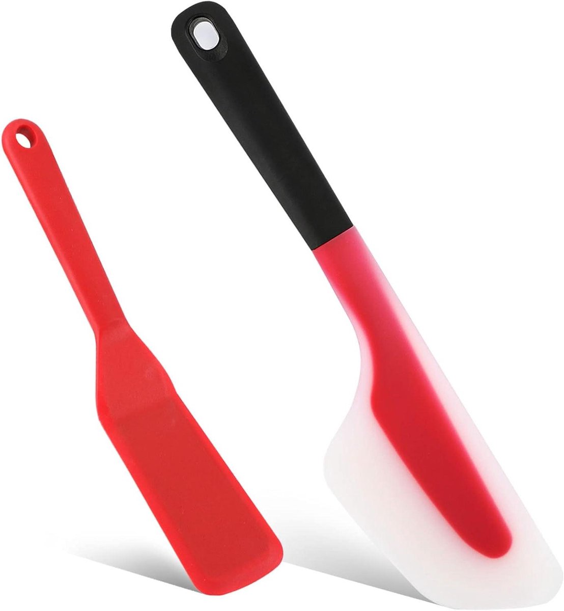Siliconen spatel set voor koken - 2 stuks - anti-aanbak - omelet, crêpe, ei, pizza, pannenkoek