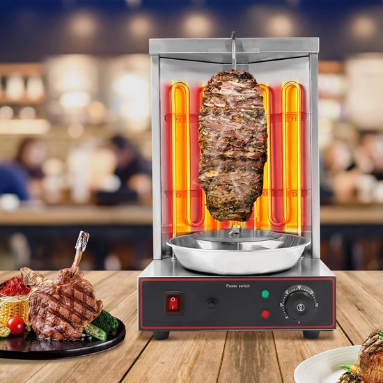 Elektrische Döner & Gyros Grill voor Automatisch Roterend Vlees - Tafelmodel — afbeelding 2