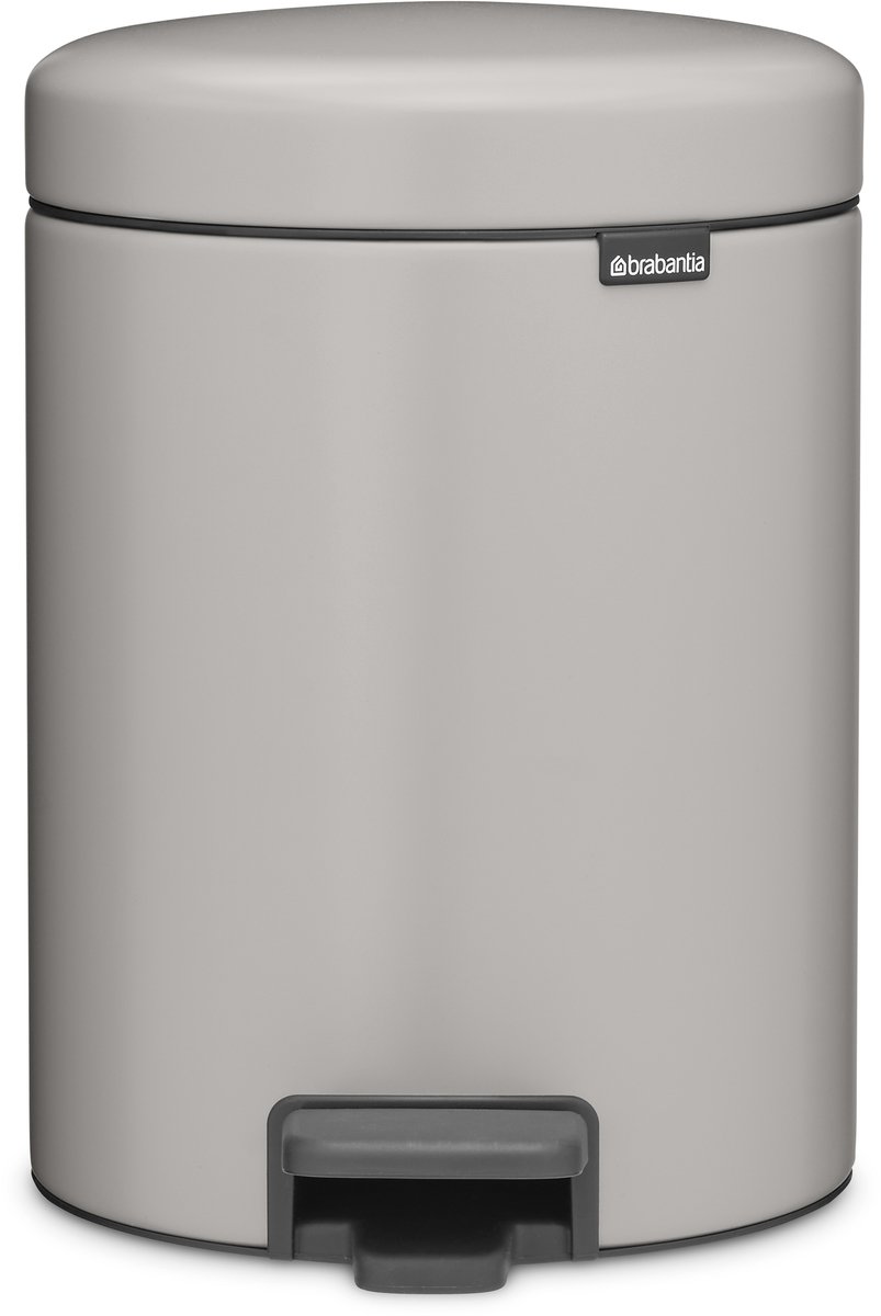 Brabantia NewIcon Prullenbak - 5 liter - Soft Grey