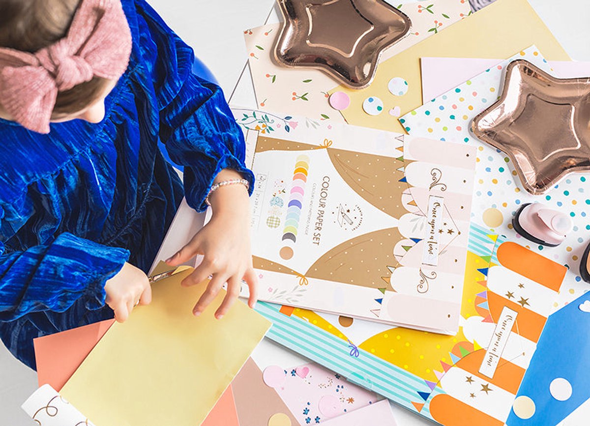 Gekleurd Knutselpapier Pastel (34 vellen) — cadeau in Hobby - foto 2