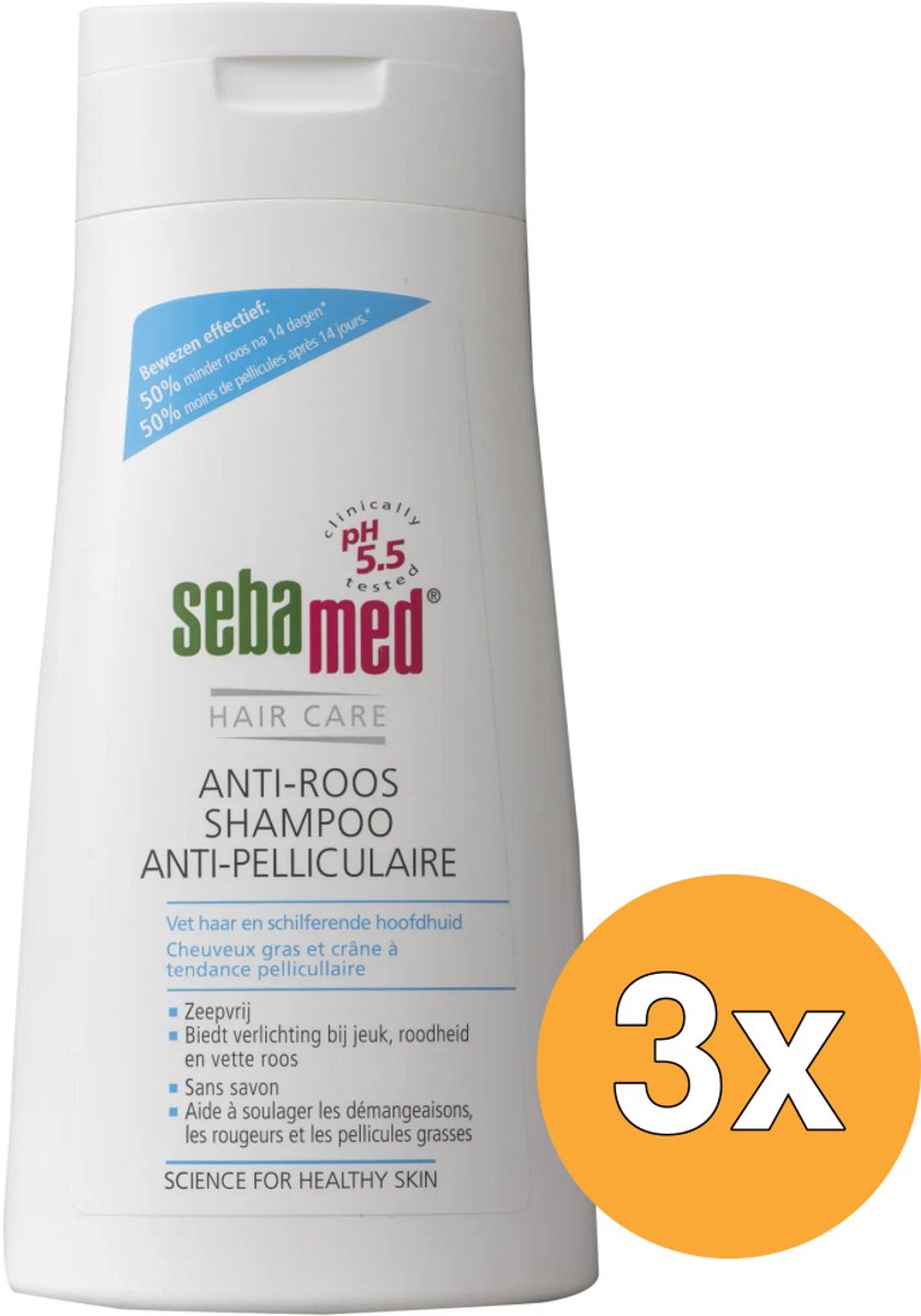 3x Sebamed Anti-roos shampoo (400 ml)