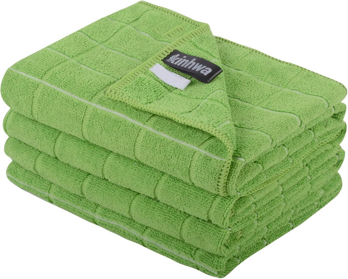 Set van 4 Theedoeken - Sterk Absorberend Microvezel Keukentextiel 45x65cm