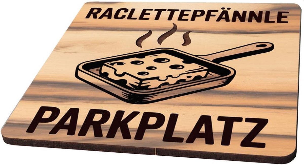 Set van 6 Houten Onderzetters voor Raclette Pannen