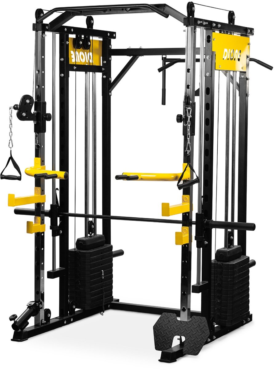 Dione S4 - Smith Machine - Cable Crossover - Squatrek - Incl 110kg Gewichten